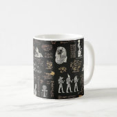 G90Pharao mit dem Hammer Hieroglyphen Kaffeetasse (VorderseiteRechts)
