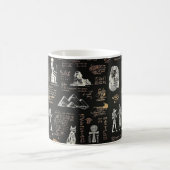 G90Pharao mit dem Hammer Hieroglyphen Kaffeetasse (Mittel)
