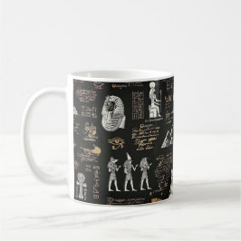 G90Pharao mit dem Hammer Hieroglyphen Kaffeetasse