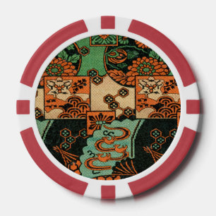 G.A. Audsley Asian Fan Muster Pokerchips