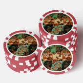 G.A. Audsley Asian Fan Muster Pokerchips (Stapel)