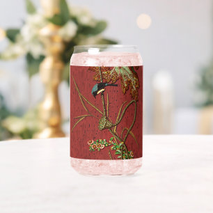 G.A. Audsley Vintage Roter Japanischer Vogel Lotus Dosenglas