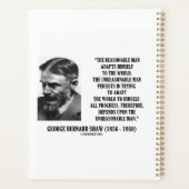 G. B. Shaw Progress hängt von einem unvernünftigen Planer (Rückseite)