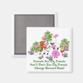 G. B. Shaw Vegetarian Zitat Magnet (Vorderseite/Rückseite)