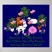 G. B. Shaw Vegetarian Zitat Poster (Vorne)