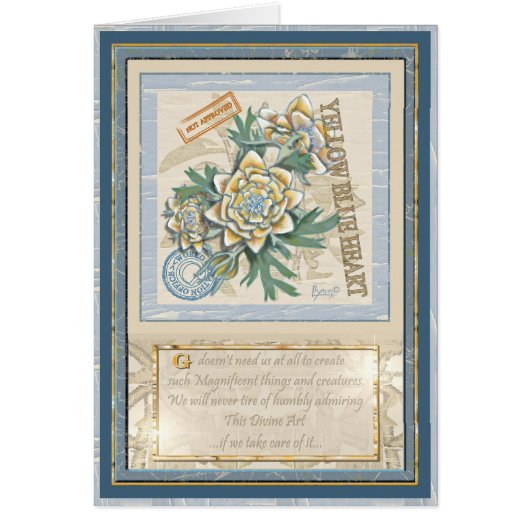 G Blankokarte für gelbe Blume des Kreationsbüros (Vorne)