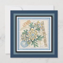 G Blankokarte für gelbe Blume des Kreationsbüros Feiertagskarte