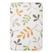 g Blätter Brauner Orangengrn Sand Weiß Badematte (Vorderseite Vertikal)