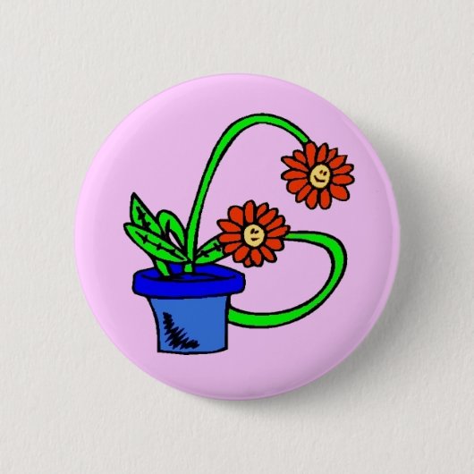 G - Blume - Monogramm - Taste Button (Vorderseite)