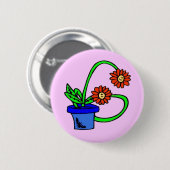 G - Blume - Monogramm - Taste Button (Vorne & Hinten)