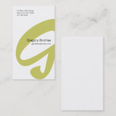 G-Buchstabe-Alphabet-Visitenkarte-Gold Visitenkarte (Vorne/Hinten)