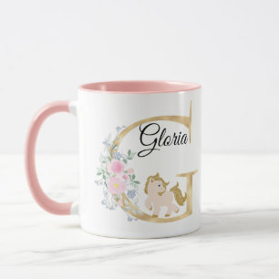 G-Buchstaben personalisierte Bezeichnung Monogramm Tasse