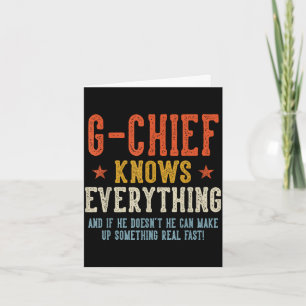 G-Chef weiß alles zum Vatertag Retro Karte