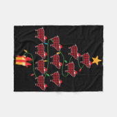 G Christmas Tree Xmas Goats Tree Santa Hat T Shirt Fleecedecke (Vorderseite (Horizontal))