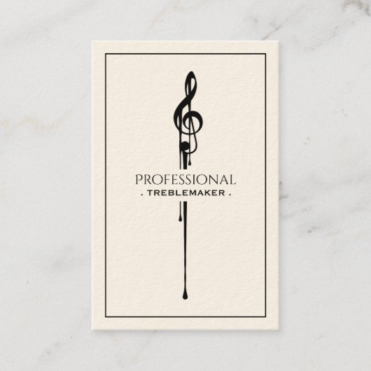 G-Clef-Bohrer Visitenkarte (Vorderseite)