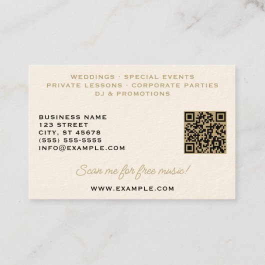 G-Clef-Bohrer Visitenkarte (Rückseite)