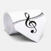 G-Clef-Klavier-Tastatur Krawatte (Gerollt)