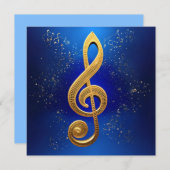 G-Clef Mitteilungskarte (Vorne/Hinten)