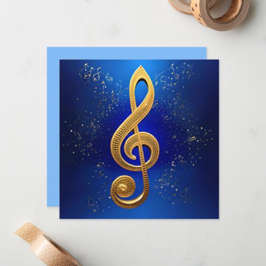 G-Clef Mitteilungskarte (Vorderseite/Rückseite Beispiel)