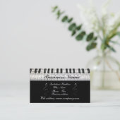 G-Clef Musiknotens Piano Keyboard Business Card Visitenkarte (Stehend Vorderseite)