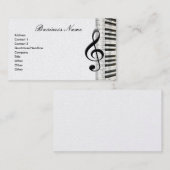 G-Clef & Piano Keyboard-Musiknoten - Visitenkarten Visitenkarte (Vorne/Hinten)