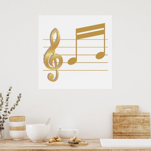 G-Clef Poster (Küche)