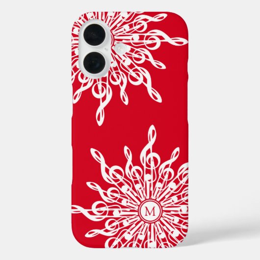 G-Clef Snowflake Case-Mate iPhone Hülle (Rückseite)
