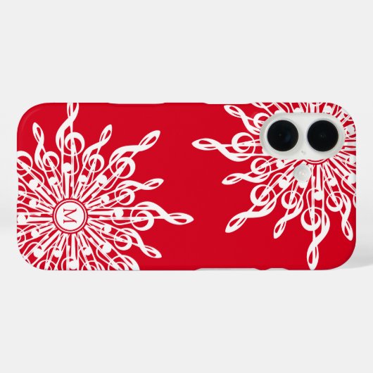 G-Clef Snowflake Case-Mate iPhone Hülle (Rückseite (Horizontal))