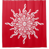 G-Clef Snowflake Duschvorhang (Vorderseite)