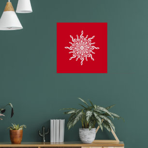 G-Clef Snowflake Poster