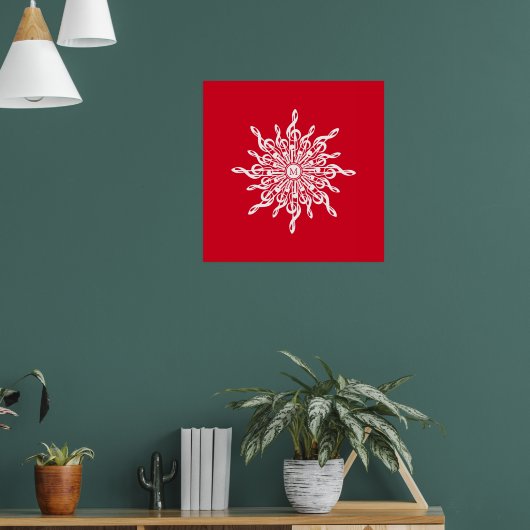 G-Clef Snowflake Poster (Wohnzimmer 1)
