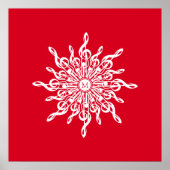 G-Clef Snowflake Poster (Vorne)