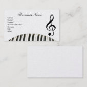 G-Clef-u. Klavier-Tastatur Visitenkarte (Vorne/Hinten)