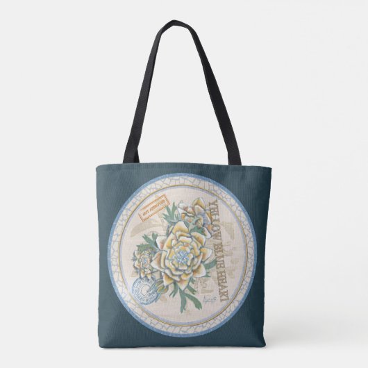 G create Office blue Blume Tasche (Rückseite)