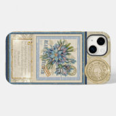 G Creation Büro blaue Blume Case-Mate iPhone Hülle (Rückseite (Horizontal))