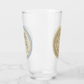 G Creation Büro blaue Blume Glas (Links)
