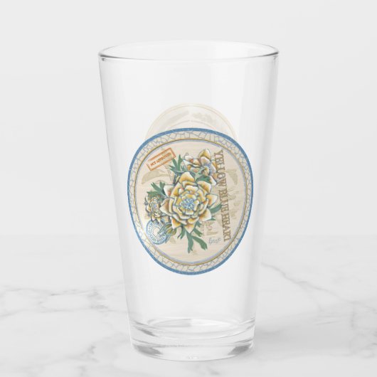 G Creation Büro blaue Blume Glas (Vorderseite)