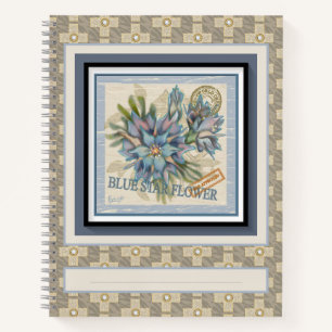 G Creation Büro blaue Blume Notizblock