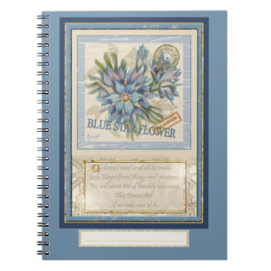 G Creation Büro blaue Blume Notizblock