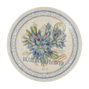 G Creation Büro blaue Blume Schneidebrett
