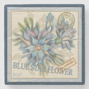 G Creation Büro blaue Blume Steinuntersetzer