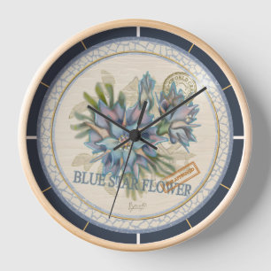 G Creation Büro blaue Blume Uhr