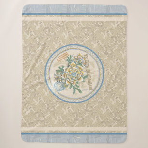 G Creation Büro gelbe Blume Fleece-Decke Sherpadecke
