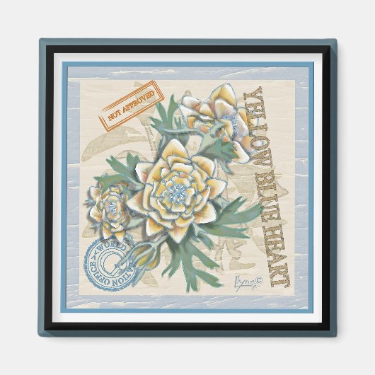 G Creation Büro gelbe Blume Magnet (Vorne)
