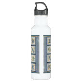 G Creation Office - blaue Blume Edelstahlflasche (Rückseite)