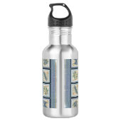 G Creation Office - blaue Blume Edelstahlflasche (Rückseite)