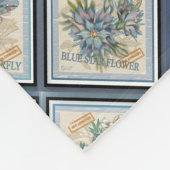 G Creation Office - blaue Blume Fleecedecke (Ecke)