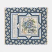 G Creation Office - blaue Blume Fleecedecke (Vorderseite (Horizontal))