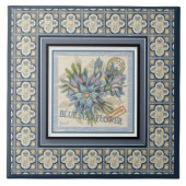 G Creation Office - blaue Blume Fliese (Vorderseite)