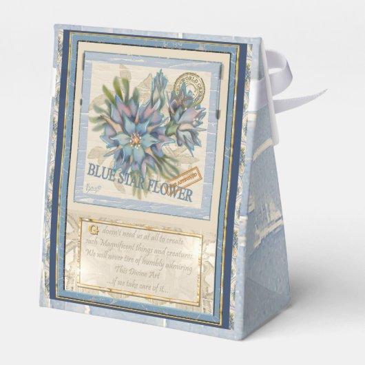 G Creation Office - blaue Blume Geschenkschachtel (Rückseite)